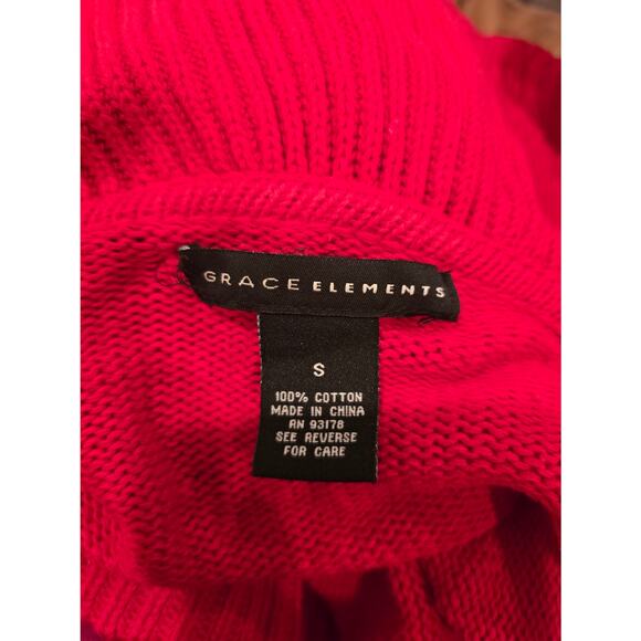 Grace Elements Waterfall Sweater Cardigan in Red – EUC Size Small - Picture 3 of 3